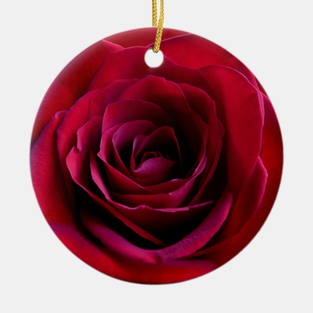 Decorações de Rosa Personalizadas do Ornamento de  (Frente)
