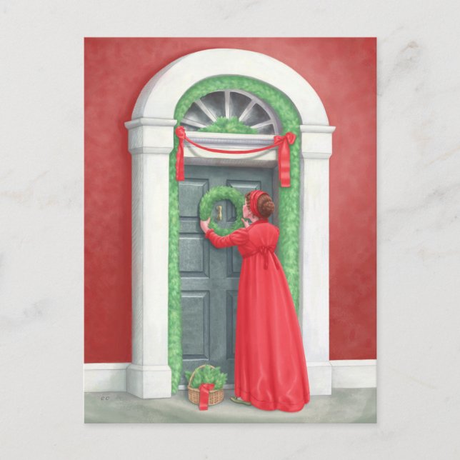 "Decorando por um Natal Regente." Cartão Postal (Frente)