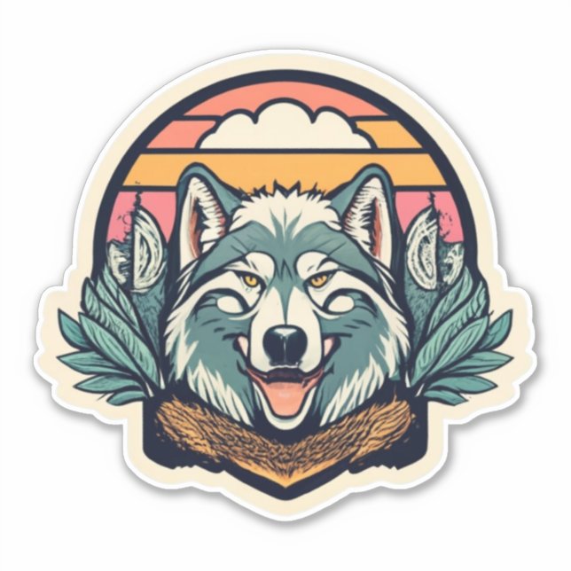 Decorar com os adesivos do Lobo da Bela Natureza (Frente)