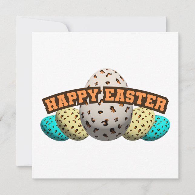 decorated easter egg leopard patterned  (Frente)