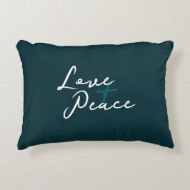 Decorativa Almofada de Acabamento Amor e Paz
