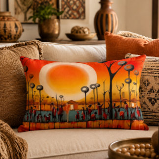 Decorativa Almofada de Acabamento Botswana Sunset 16x12