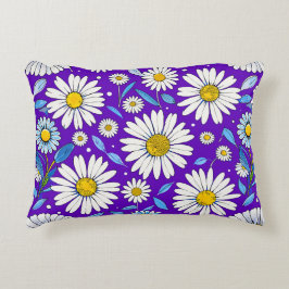 Decorativa 🌼 Almofada de Acabamento em Folhas de Margaridas