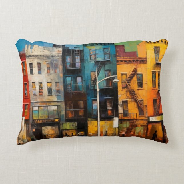 Decorativa Almofada de Acabamento Harlem Renaissance 16x12 (Frente)