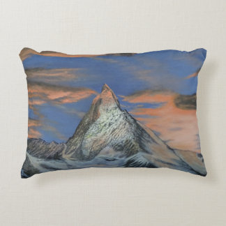 Decorativa Almofada de Acabamento - "O Matterhorn ao Pôr do S