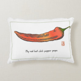 Decorativa Almofada de Acabamento Papa Pimenta Malagueta Verm