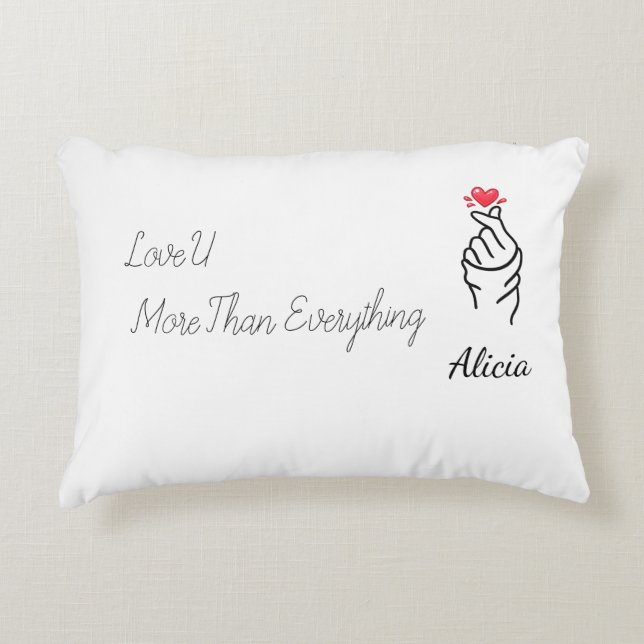 Decorativa Almofada de Acabamento Personalizada com Texto Mod (Frente)