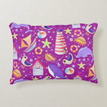 Almofada de Acen­to Magenta Praia Divertida