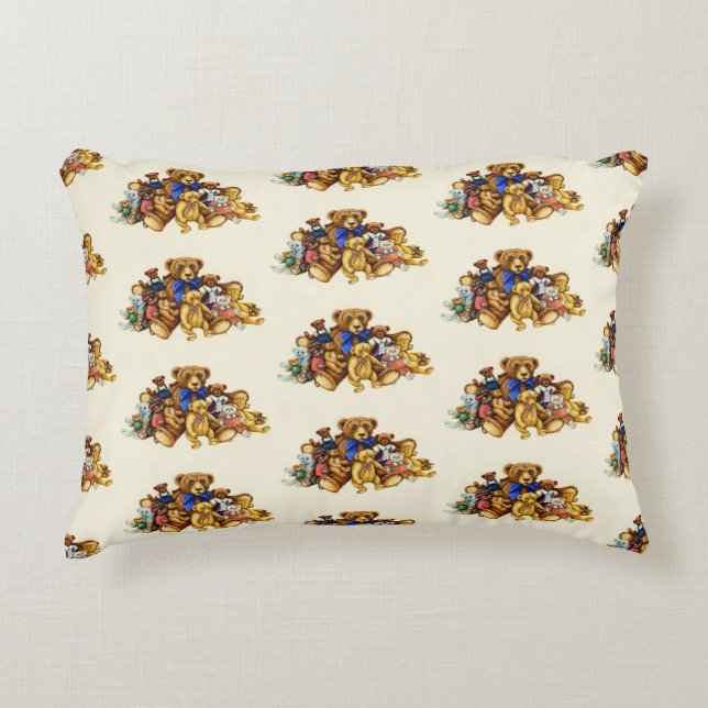 DECORATIVA ALMOFADA DE ACENTO DE ABRAÇOS DE URSO DE PELÚCIA * (Frente)