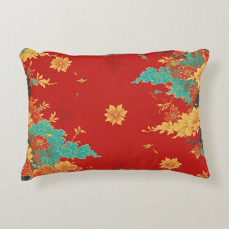 Decorativa almofada de acento de fundo chinês
