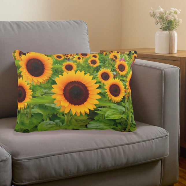 Decorativa Almofada de acento de girassóis (Accent pillow with sunflowers)