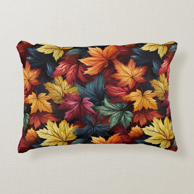 Decorativa Almofada de Acento Folhas de Outono (Frente)