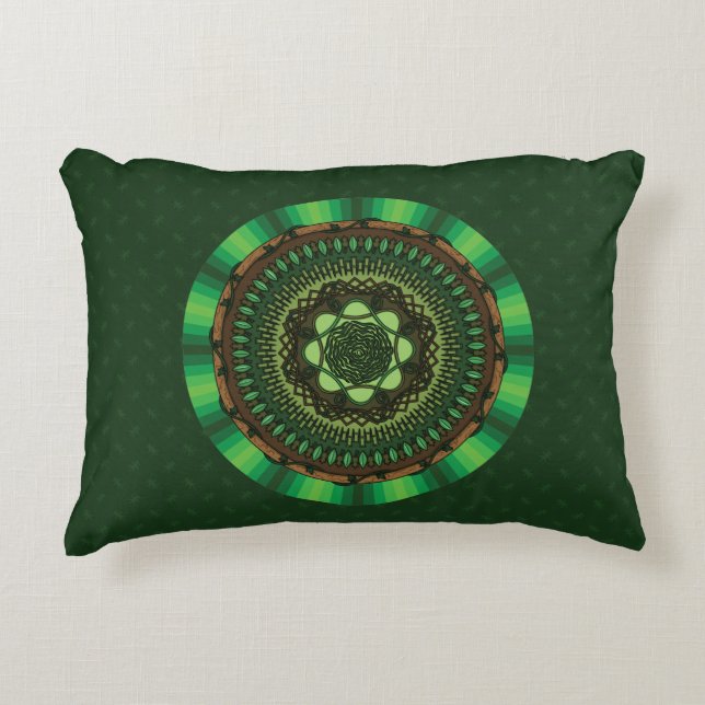 Decorativa Almofada de Acento Mandala da Terra (Frente)