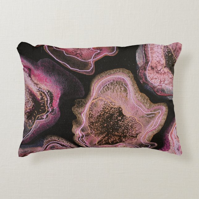 Decorativa Almofada de Acento Papoulas Rosa (Frente)