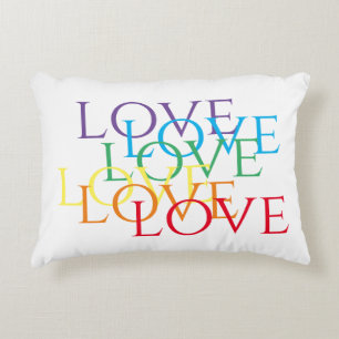 DECORATIVA ALMOFADA DE ACENTO RAINBOW LOVE