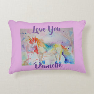 Decorativa Almofada de Amor para Quarto de Meninas Rosa Unicó