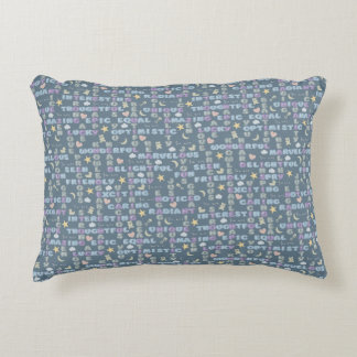 Decorativa Almofada de Berçário de Afirmações Positivas Azul