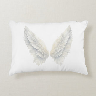 Decorativa Almofada de lançamento de asas de anjo branco | El