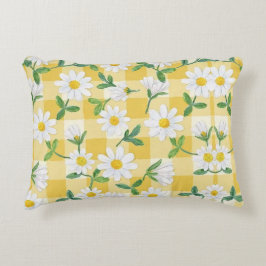 Decorativa Almofada de lançamento floral margarida amarelo xa