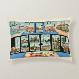 Decorativa Almofada de lançamento vintage saudação de Nova Je