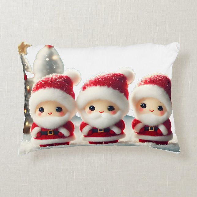 Decorativa Almofada de Natal Alegre e Brilhante (Frente)