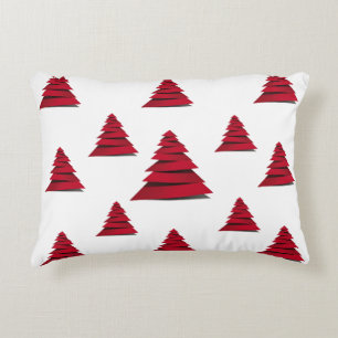 DECORATIVA ALMOFADA DE NATAL COM FUNDO VERMELHO