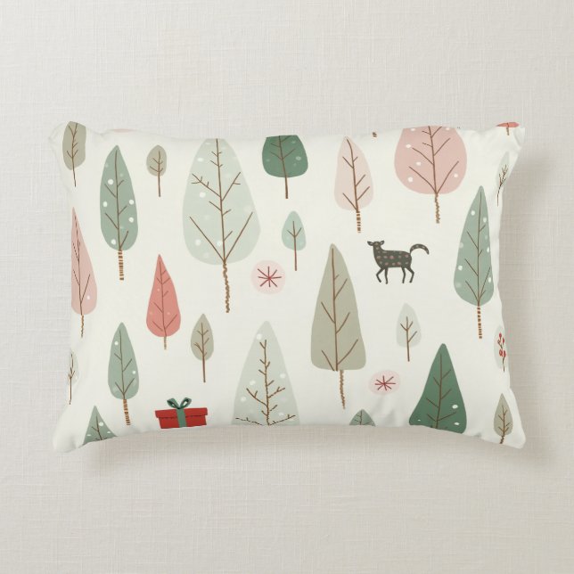 Decorativa Almofada de Natal em forma de árvore (Frente)