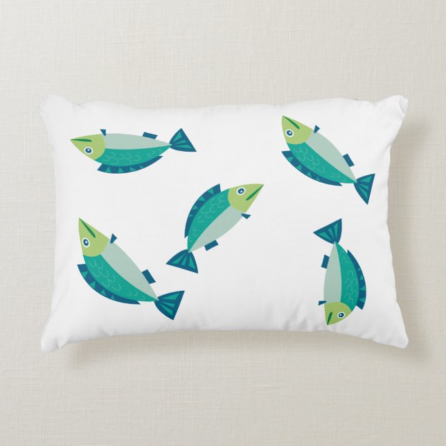 DECORATIVA ALMOFADA DE PEIXE, PEIXES COLORIDOS, ALMOFADA MACI (Frente)