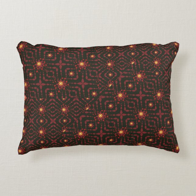 Decorativa Almofada Geométrica de Remendo – Moderno Roxo C (Frente)