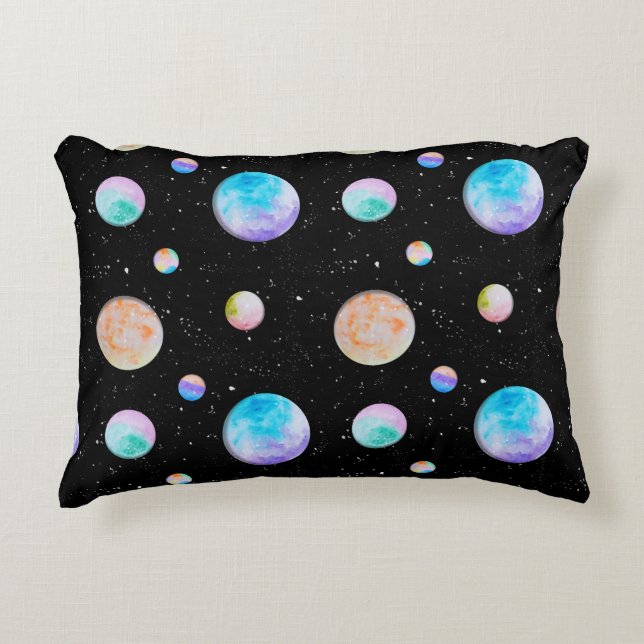 Decorativa Almofada Linha Galáxia de Tinta (Frente)