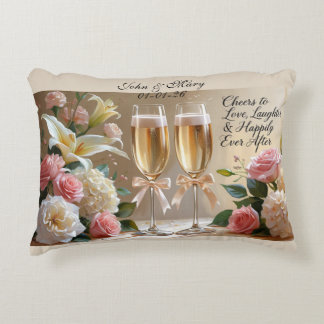 Decorativa Almofada Nupcial Personalizada - Felizes para Semp