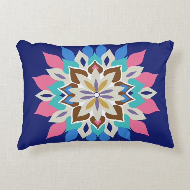 Decorativa Almofada Retangular Blue Bayou (Frente)