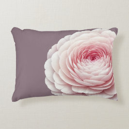 Decorativa Almofada Romântica Fumê Malva Floral