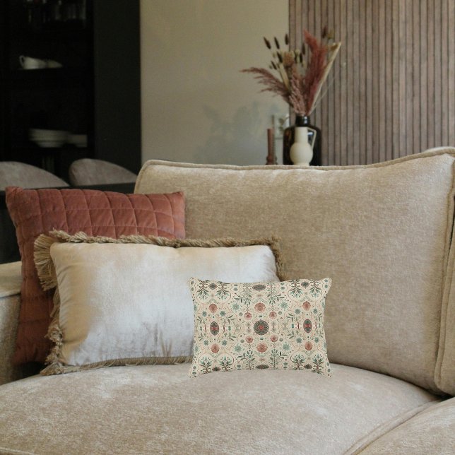 Decorativa Boho Herb Pattern Almofada Lombar (Criador carregado)