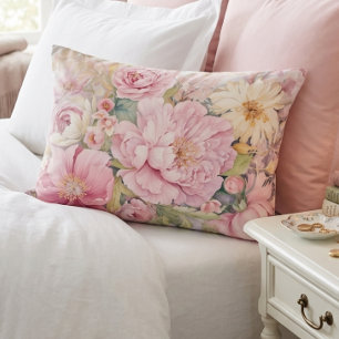 Decorativa Linda almofada de acento peônias rosa