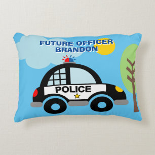 Decorativa Linda almofada de criança de carro da polícia para