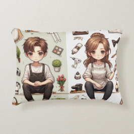 Decorativa O homem, a mulher ver. 1 Almofada de Aceno