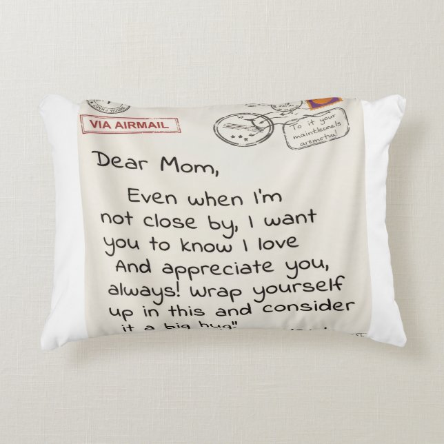Decorativa Presente de aniversário de almofada para a mãe (Frente)