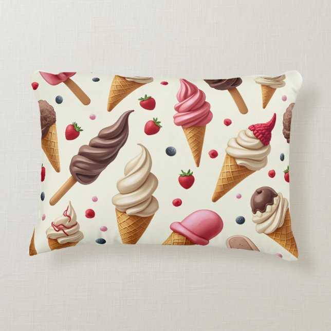 Decorativa travesseiro de almofada de icecream (Verso)
