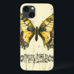 Decorative Butterfly with Wildflowers<br><div class="desc">A brightly colored, decorative butterfly is the subject of this piece by Jennifer Goldberger. Wildflowers are drawn on the sides and underneath the huge butterfly. A lovely pastel border completes the scene. Order your print today!</div>