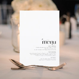 Decorative Modern Wedding Menu ID887