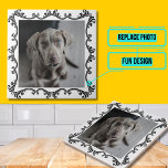Decorativo de Foto Pet<br><div class="desc">Através de um pouco de magia da plataforma Zazzle, este modelo adicionará a foto do seu animal de estimação (ou outra foto) a um azulejo de cerâmica. Use-o para imortalizar um animal de estimação especial ou outro membro da família. Pense nas memórias especiais que você poderia capturar em uma praça...</div>