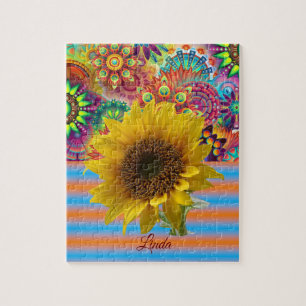 Decorativo de Girassol Quebra-cabeça