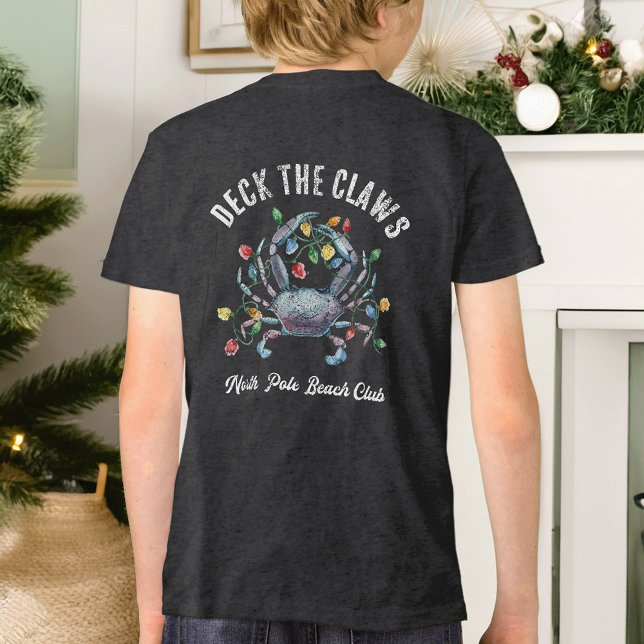 “Decore as Garras” Camiseta de Natal de Caranguejo (Criador carregado)