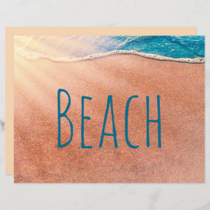 Decoupage da Onda Azul-Oceânica Beach Sandy Shorel