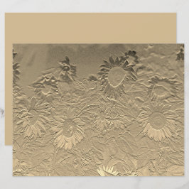 Decoupage de Design Floral Dourada de Girassol