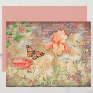 Decoupage de Jardim de Borboleta Floral 