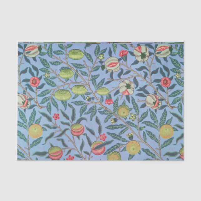 Decoupage de Papel Tecido Azul William Morris (Frente )