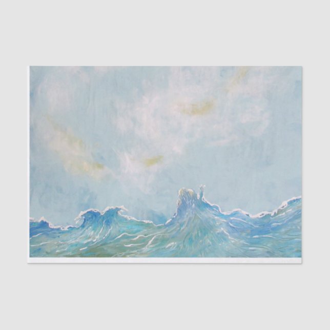 Decoupage de Papel Tema do Oceano (Frente )