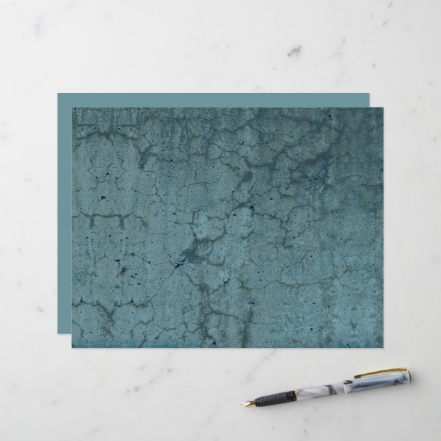 Decoupage de Vintagem Azul-Teal Grunge Textura (Frente/Verso In Situ)